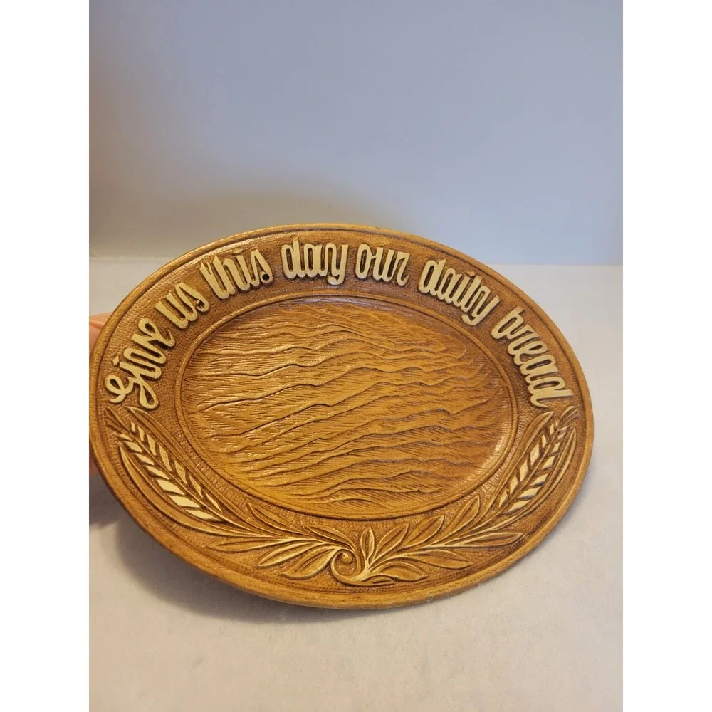 Vintage Multi Products Religious Daily Bread Plate 11